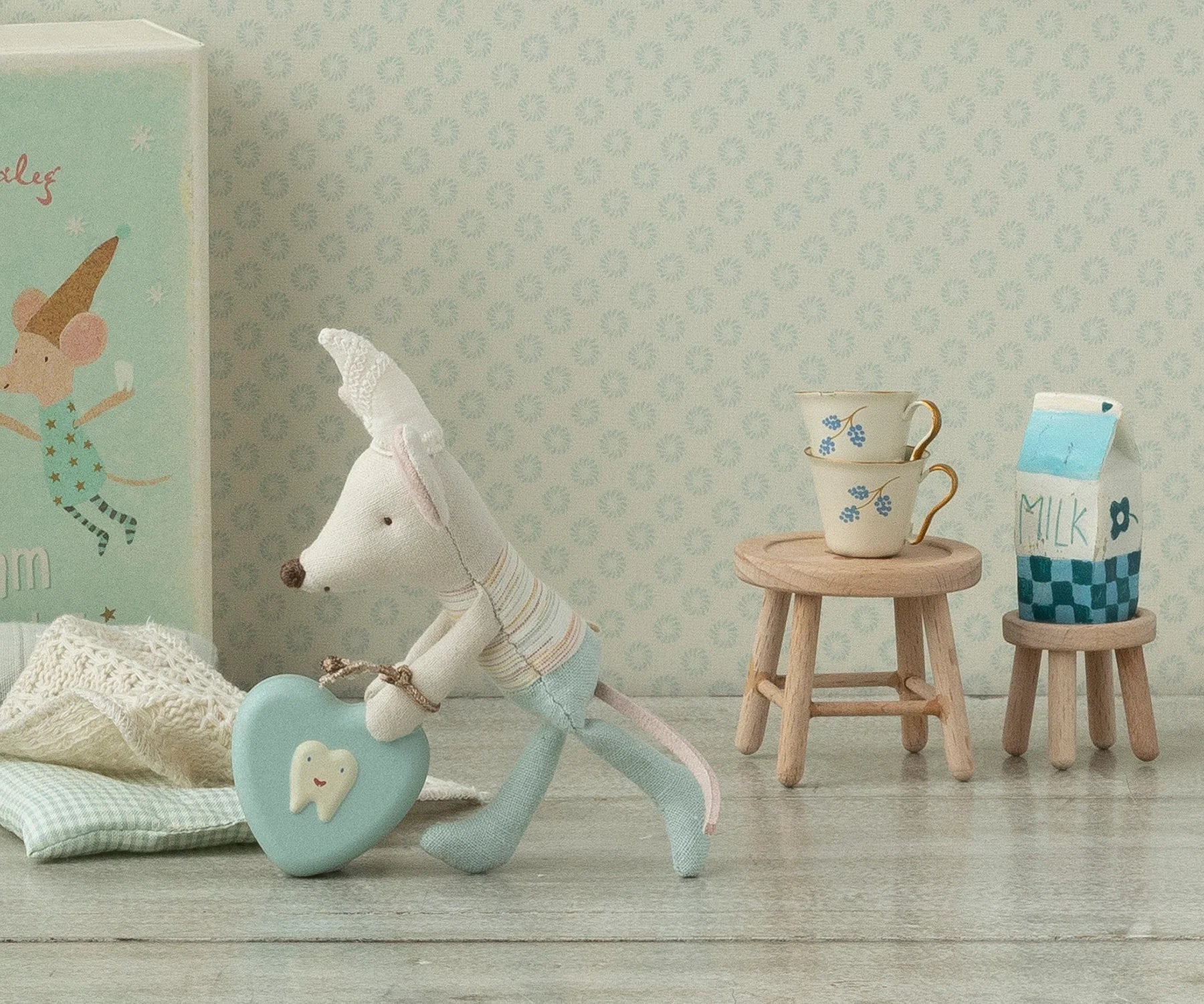 Maileg Table & Stool Set, Mouse