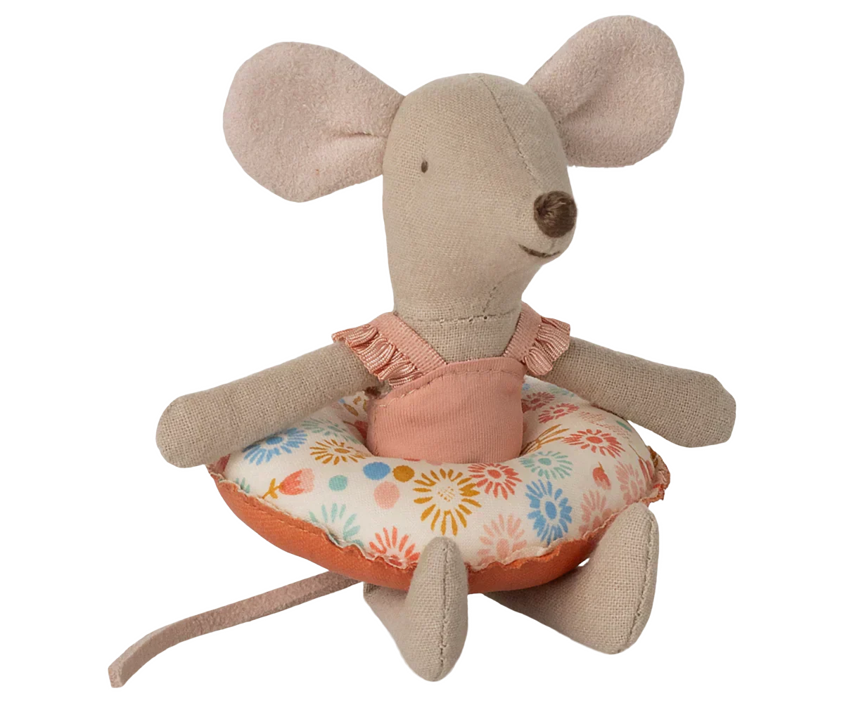 Maileg Beach mouse with float, Little sister - Flower