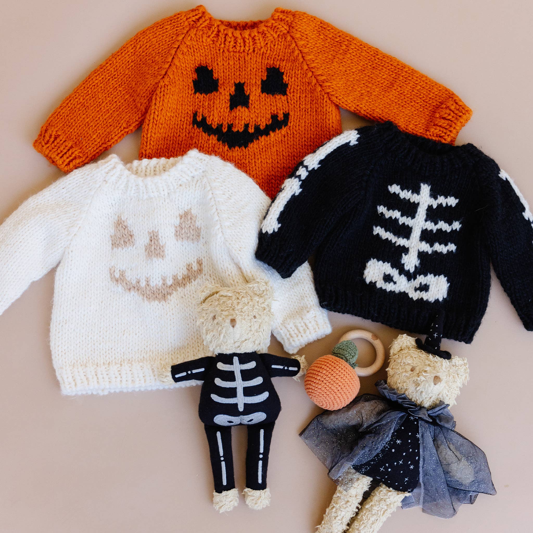Plush Skeleton Bear Toy Halloween Stuffed Animal Doll Baby